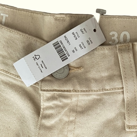 J.CREW Wide Leg Trouser Jean Ivory New Women’s Size 30 Spring 22 Has Stretch - Picture 6 of 9